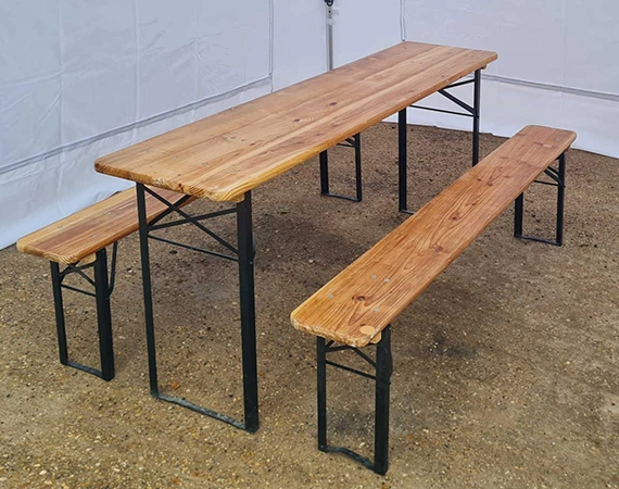 table and bench set